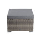 Shannon 6-Seater Large Modular Ottoman Outdoor Lounge Set - Grey