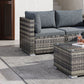 Spencer 7-Seater Furniture Modular Lounge Sofa 8-Piece Outdoor Sofa - Grey