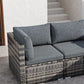 Spencer 7-Seater Furniture Modular Lounge Sofa 8-Piece Outdoor Sofa - Grey