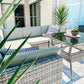 Spencer 7-Seater Wicker Table & Chairs 8-Piece Outdoor Dining Set - Grey