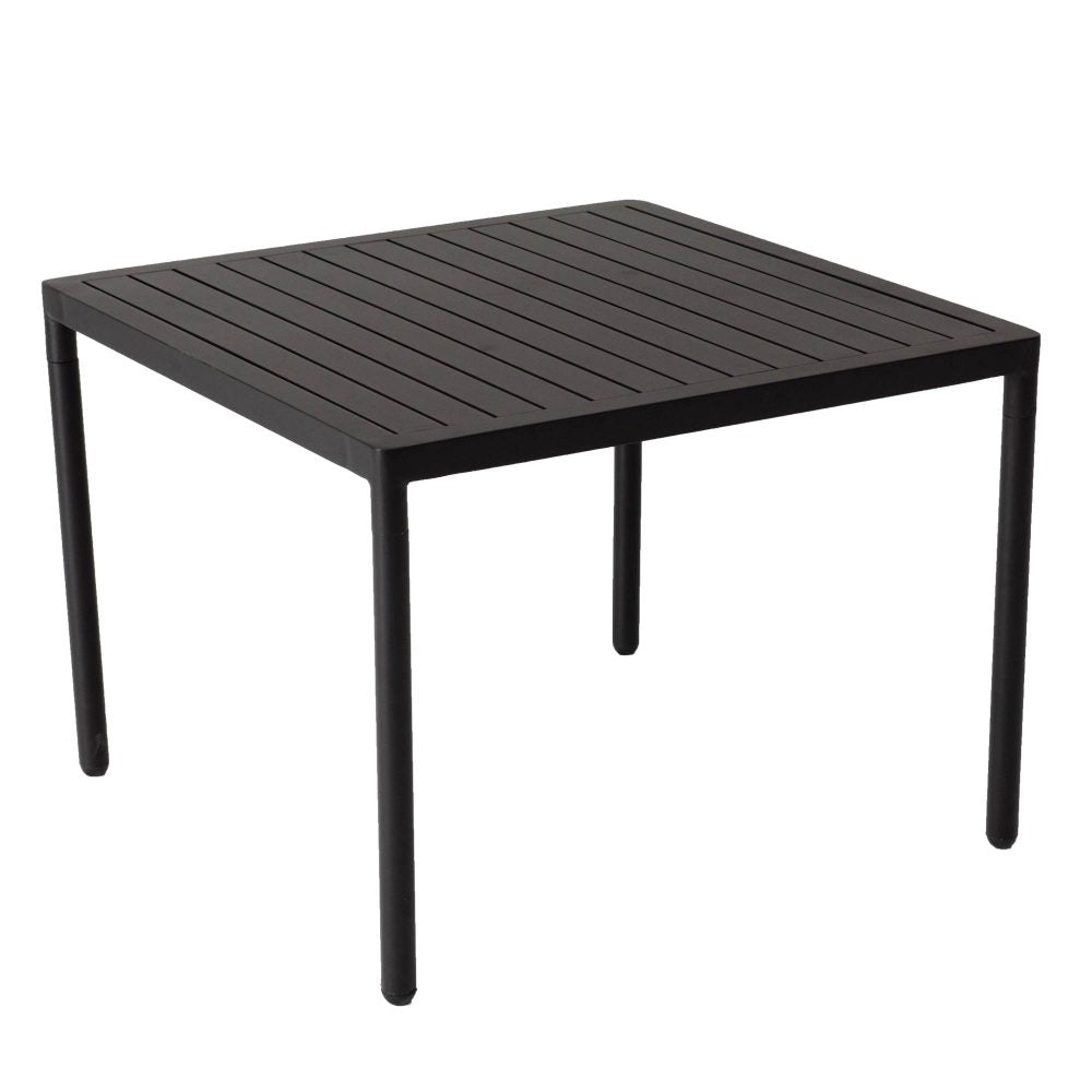 Cosmo 4-Seater with Coffee Table Stylish Textile and Rope Design 3-Piece Outdoor Lounge Set - Black