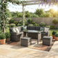 Jules 8-Seater Modular Garden Lounge with Table and Stools 6-Piece Dining Set - Grey