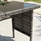 Jules 8-Seater Modular Garden Lounge with Table and Stools 6-Piece Dining Set - Grey