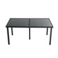 Larkin 6-Seater Minimalist Wicker 7-Piece Dining Set - Black