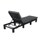 Dylan Rattan Sunbed With Adjustable Recliner - Black