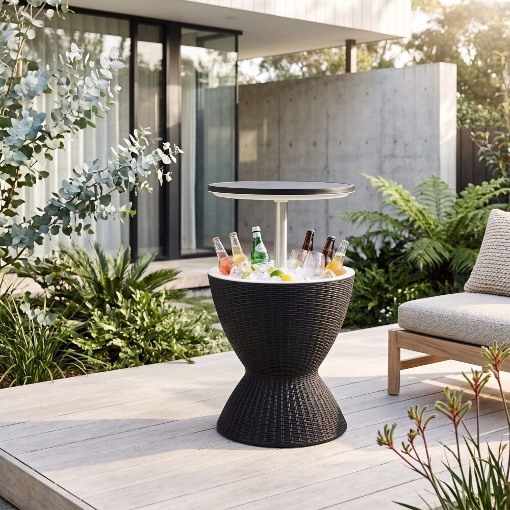 Jody Garden Ice Cooler Table - Black