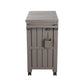 Kyle Garden Bar Serving Cart With Cooler - Taupe
