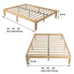 Lorelei Warm Wooden Natural Bed Base Frame - Wood Double
