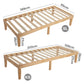 Lorelei Warm Wooden Natural Bed Base Frame - Wood King Single