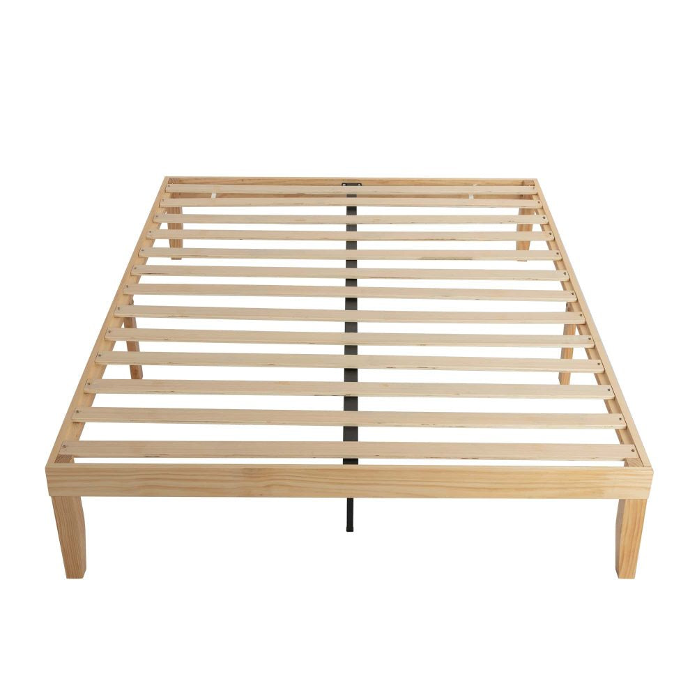 Lorelei Warm Wooden Natural Bed Base Frame - Wood Queen