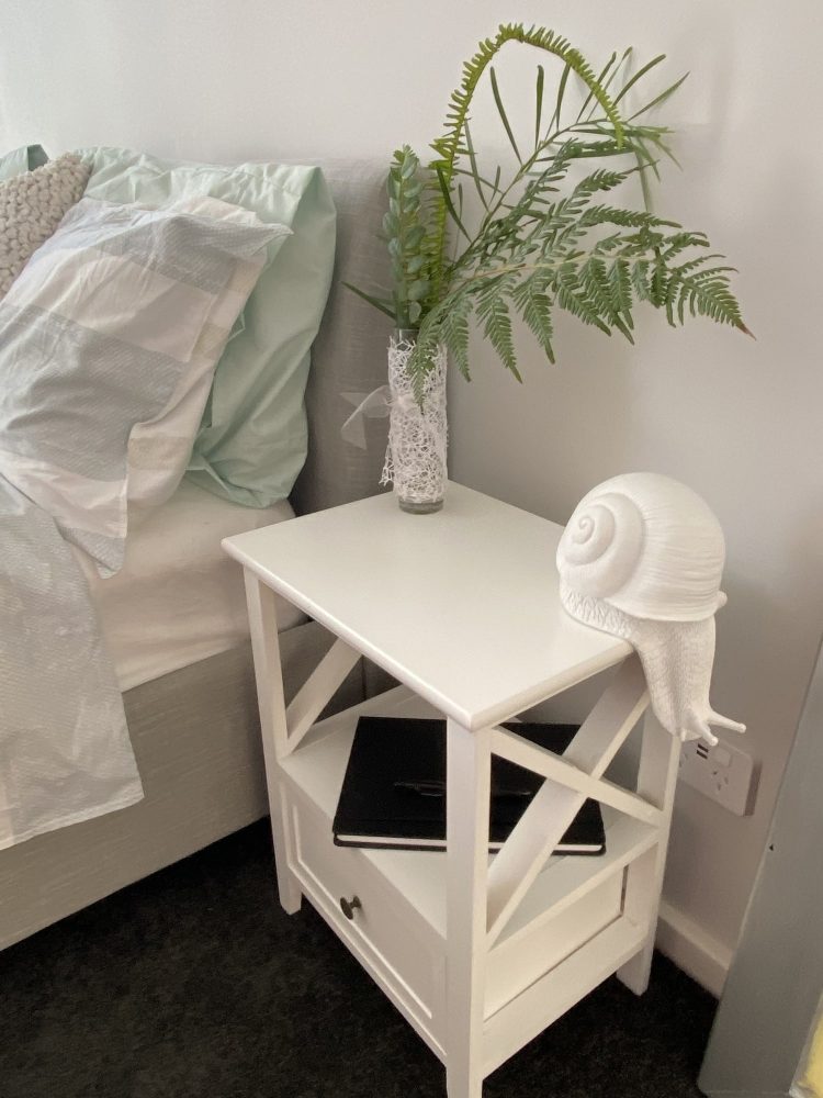 Set of 2 Brandon Wooden Bedside Tables - Rustic White