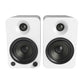 YU4 140W Powered Bookshelf Speakers with Bluetooth and Phono Preamp Pair Matte - White