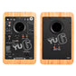 YU6 200W Powered Bookshelf Speakers with Bluetooth and Phono Preamp - Bamboo