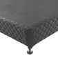 Tricia Ensemble Bed Base Solid Wooden Slat with Removable Cover - Black Queen