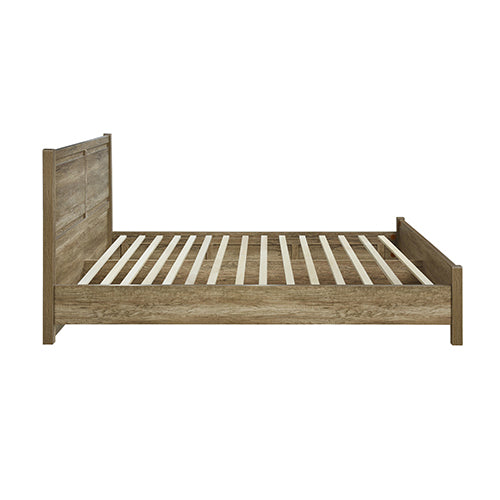 Evelyn Natural Wood MDF Bed Frame - Oak King