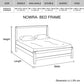 Allison Solid Wood Veneered Acacia Timber Slat Bed - Oak Queen