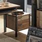 Thompson Wooden Bedside Tables Night Stand Particle Board Construction with 2 Drawers - Oak