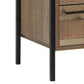 Thompson Wooden Bedside Tables Night Stand Particle Board Construction with 2 Drawers - Oak