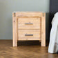 Iqaluit Wooden Bedside Tables Night Stand Solid Wood Acacia with 2 Drawers - Oak