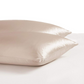 Twin Pack Luxury Pillowcase 100% Pure Mulberry Silk on Both Sides - Champagne