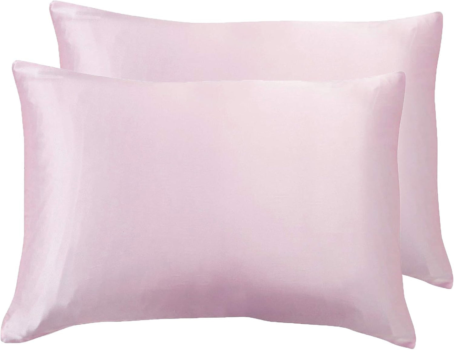 Twin Pack Luxury Pillowcase 100% Pure Mulberry Silk - Pink