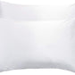 Twin Pack Luxury Pillowcase 100% Pure Mulberry Silk - White