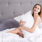 Twin Pack Luxury Pillowcase 100% Pure Mulberry Silk - White