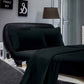 King Single 1000TC Ultra Soft Flat & Fitted Sheet Set - Black