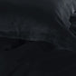 SINGLE 1000TC Tailored Duvet Quilt Cover Set - Black