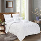 King Diamond Pintuck White Duvet Quilt Cover Set