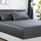 Super King 400 Thread Count Bamboo Cotton Fitted Sheet With 2 Pillowcases Charcoal