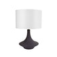 Cylindrical Fabric Ceramic Base Table Lamp - Large