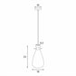 Teardrop-Shaped Pendant Light - Black