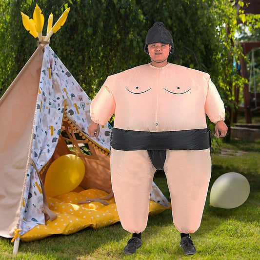 SUMO Fancy Dress Inflatable Suit - Fan Operated Costume