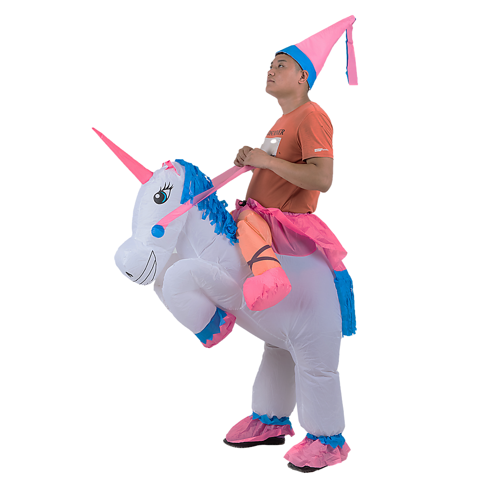UNICORN Fancy Dress Inflatable Suit - Fan Operated Costume