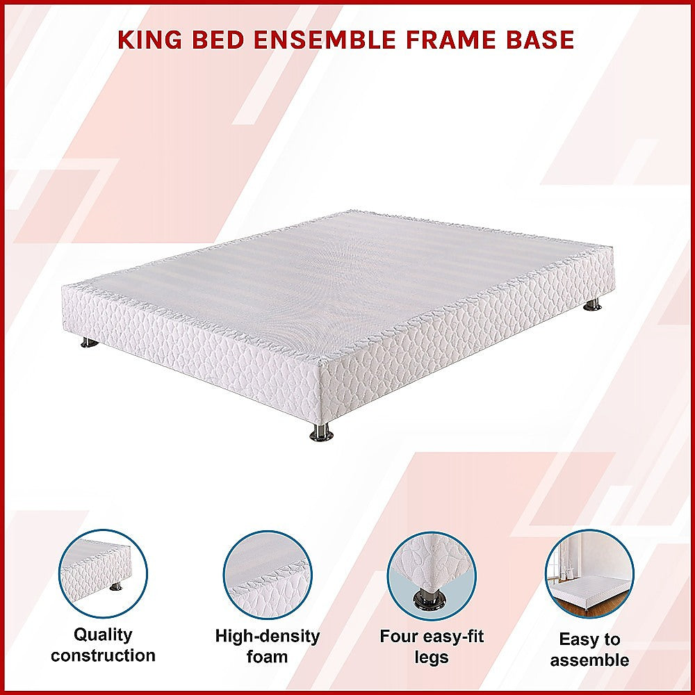 Andrea Ensemble Bed Base - White King