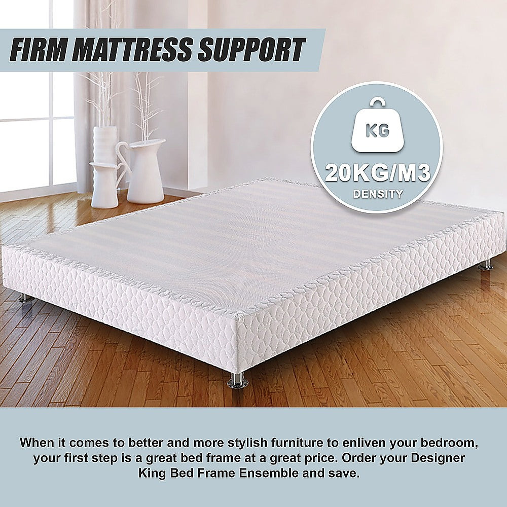 Andrea Ensemble Bed Base - White King