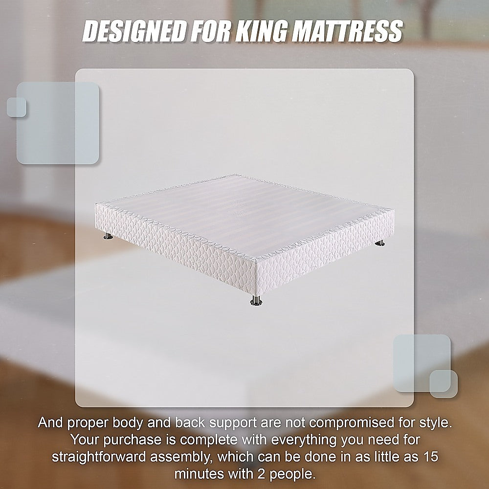 Andrea Ensemble Bed Base - White King