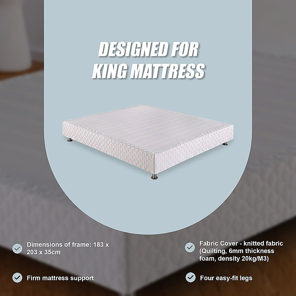 Andrea Ensemble Bed Base - White King