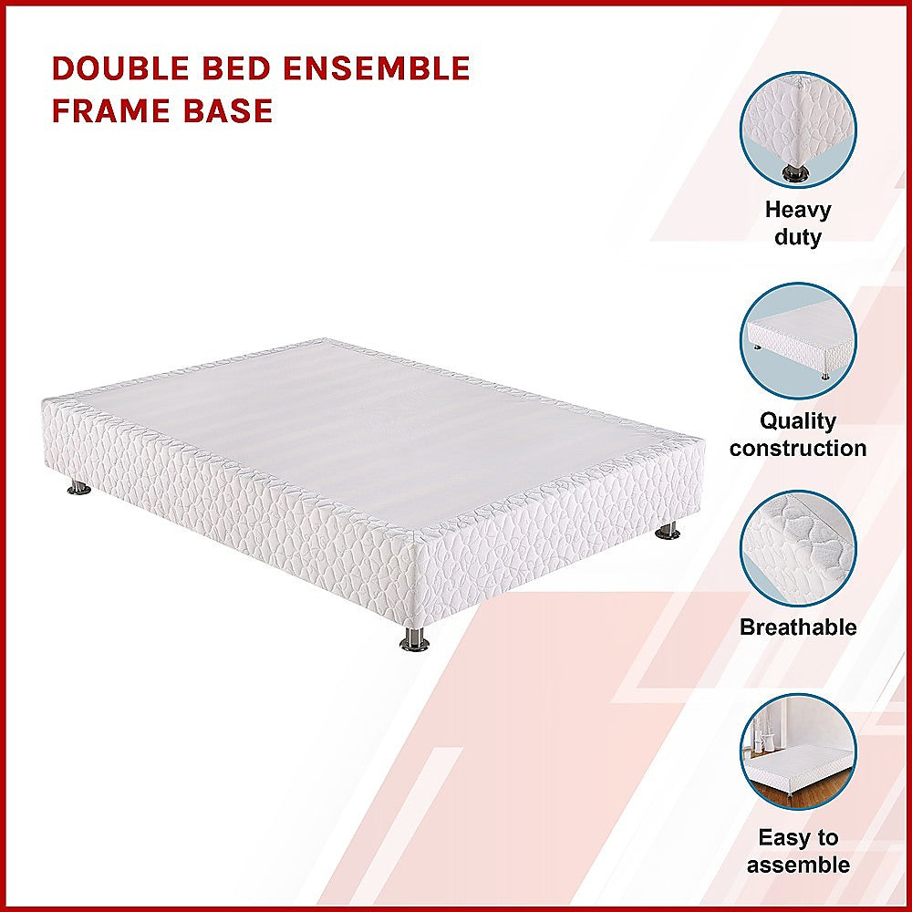 Andrea Ensemble Bed Base - White Double