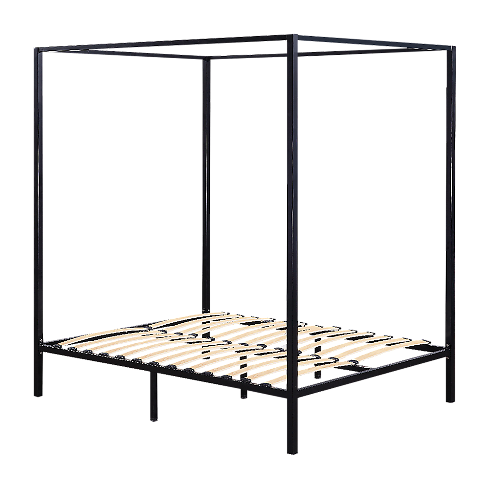 Lilian Four Poster Bed Frame - Black Double