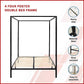 Lilian Four Poster Bed Frame - Black Double