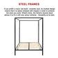 Lilian Four Poster Bed Frame - Black Double