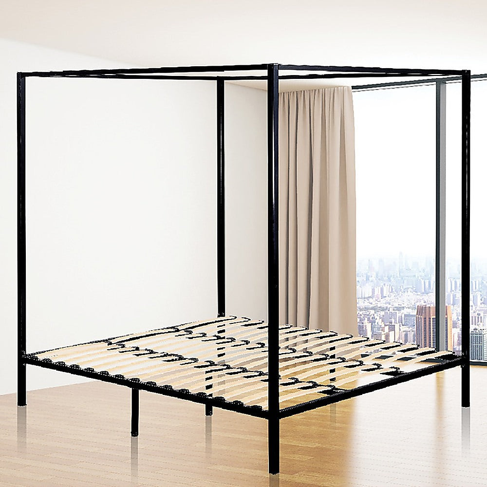 Lilian Four Poster Bed Frame - Black King