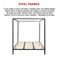 Lilian Four Poster Bed Frame - Black King