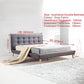 Paisley Deluxe Linen Bed Frame Fabric - Grey Double