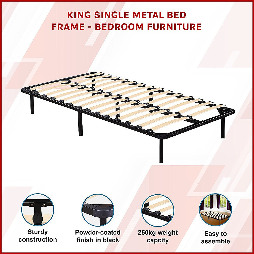 Eliana Metal Bed Frame - Black King Single
