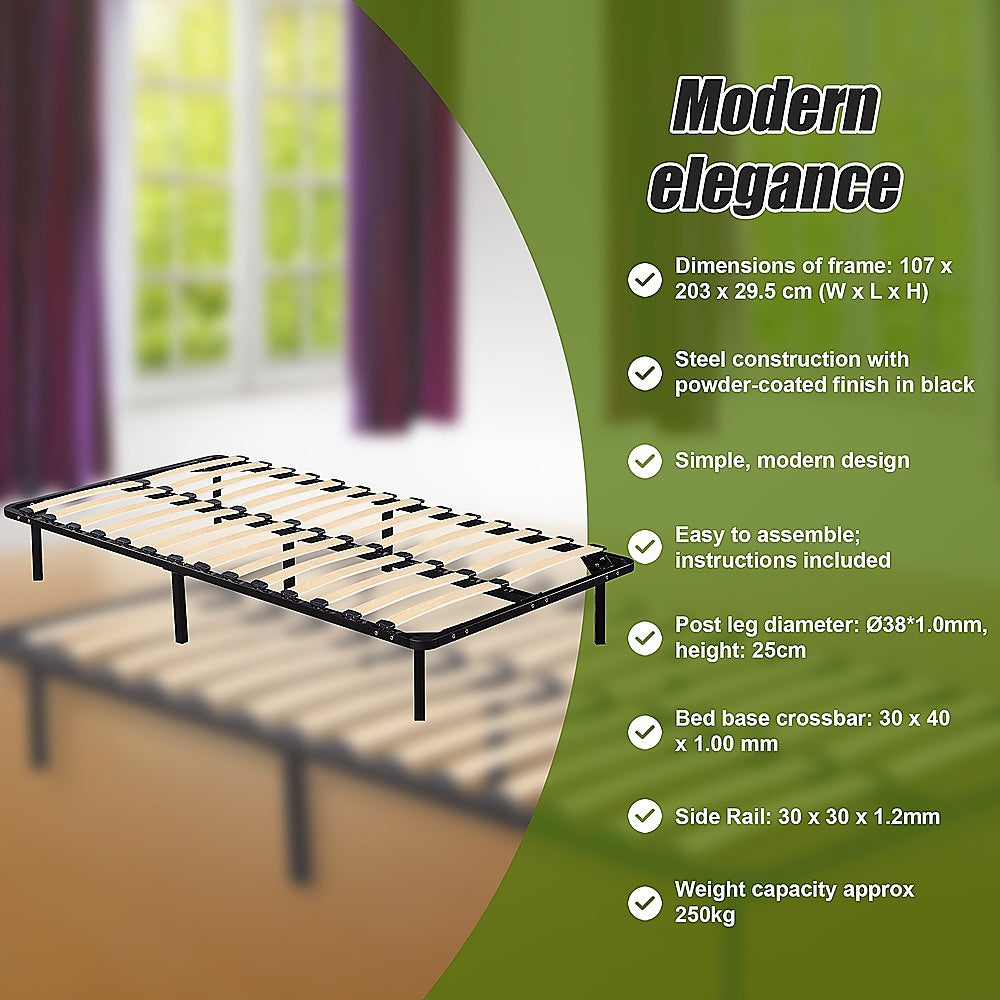 Eliana Metal Bed Frame - Black King Single
