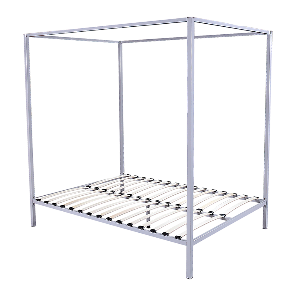 Lilian Four Poster Bed Frame - White Queen
