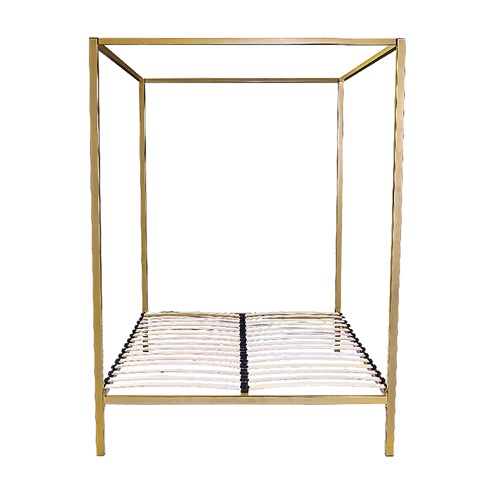 Lilian Four Poster Bed Frame - Gold Queen